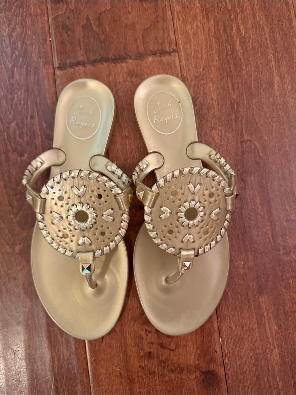 Jack Rogers - Metallic Gold Jelly Sandals